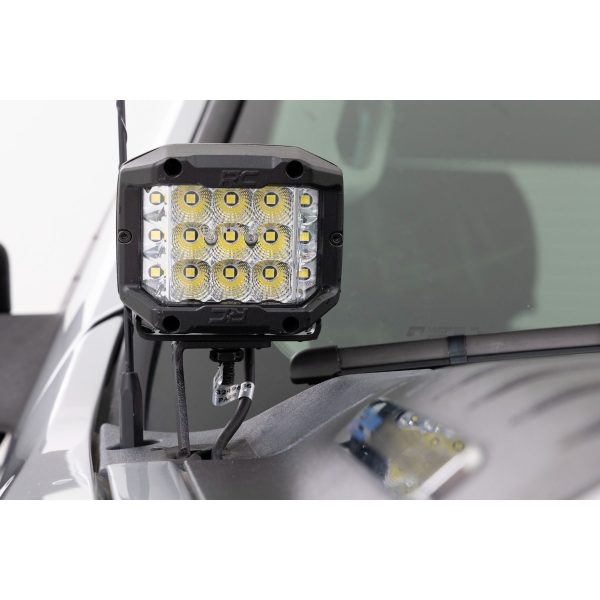 LED Light Kit - Ditch Mount - 2" Black Pair - Spot - Chevy 1500 & Chevy GMC 2500HD 3500HD (07-14)