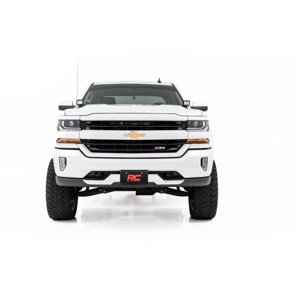 LED Ditch Light Kit - 2in Black Pair - Flood - Chevy GMC 1500 (14-18)