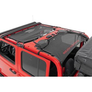 Rough Country Mesh Bikini Top Plus - Black - Jeep Gladiator JT 4WD (2020-2022)