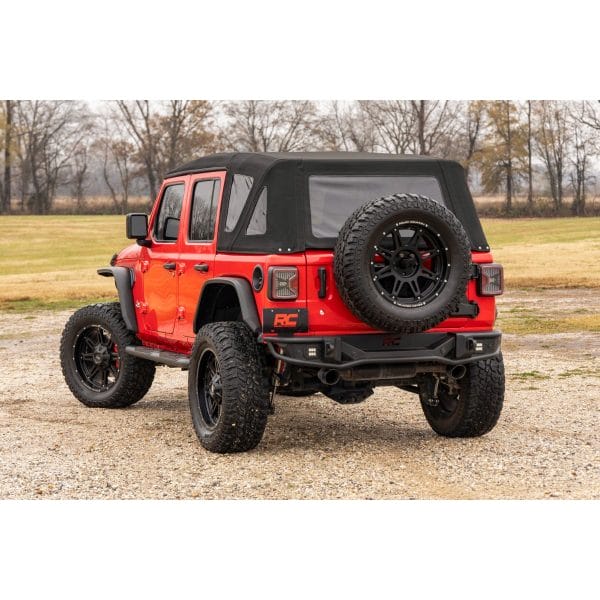 Oval Nerf Steps - 4 Door - Black - Jeep Wrangler Unlimited (18-23)