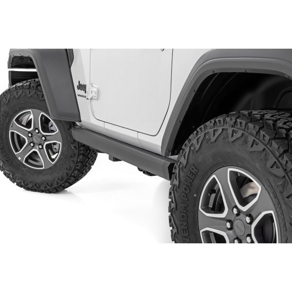 Rough Country Power Running Boards - Lighted - 2 Door - Jeep Wrangler JL (18-23)