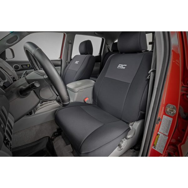 Seat Covers - FR & RR - Crew Cab - W O Folding Front PS Toyota Tacoma 2WD 4WD (05-15)