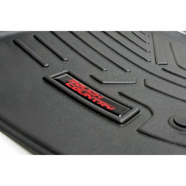 Rough Country Floor Mats - Front - Chevy GMC 1500 2500HD 3500HD (14-19)