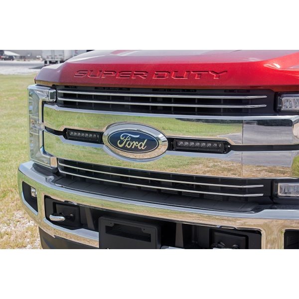 LED Light Kit - Grille Mount - 8" Black Pair - Ford F-250 Super Duty (17-19)