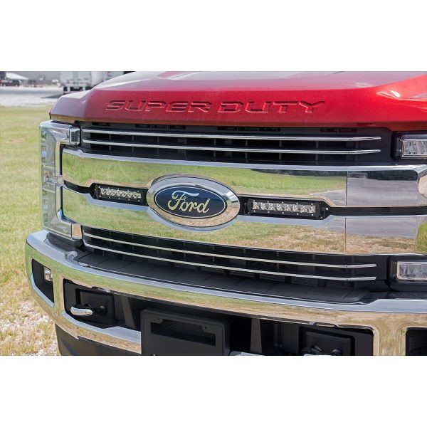 LED Light Kit - Grille Mount - 8" Chrome Pair - Ford F-250 Super Duty (17-19)