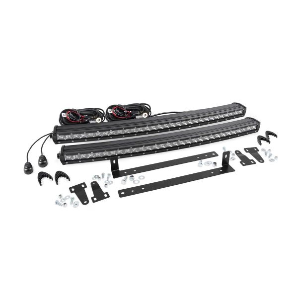 LED Light Kit - Grille Mount - Dual 30" Chrome Single Row - Ford F-150 (09-14)