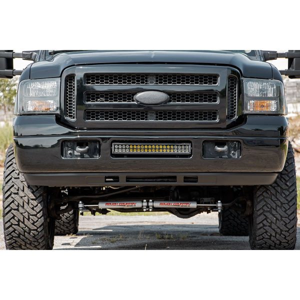 LED Light Kit - Bumper Mount - 20" Chrome Dual Row - Amber DRL - Ford Super Duty (05-07)