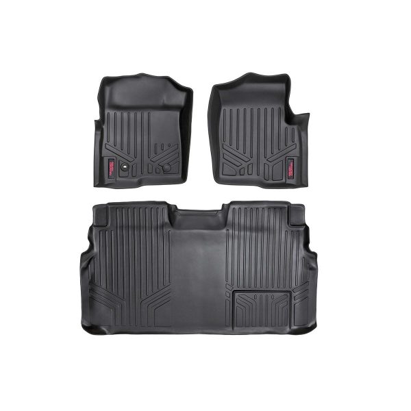 Rough Country Floor Mats - FR & RR - 1 Ret Hook - Ford F-150 2WD 4WD (2009-2012)