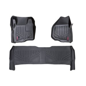 Rough Country Floor Mats - FR & RR - Depressed Pedal - Ford Super Duty (11-16)