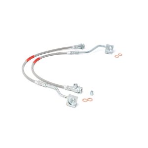 Rough Country Brake Lines - Stainless - FR - 4-6 in Lift - Ford Bronco F-150 (80-96)