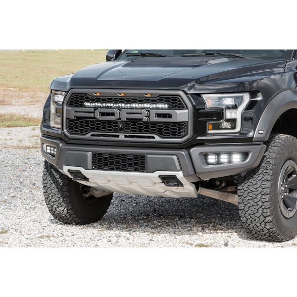 LED Light Kit - Grille Mount - 30" Black Single Row - Ford Raptor (17-20)