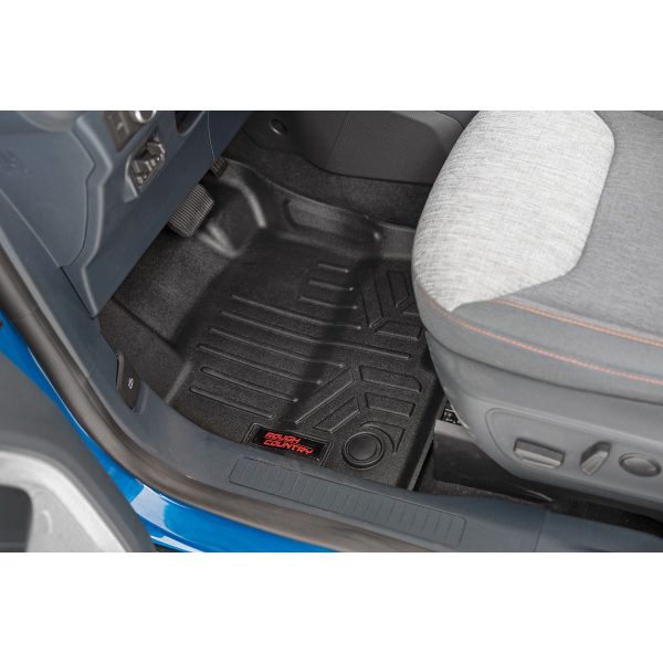 Rough Country Floor Mats - Front and Rear - Ford Maverick 4WD (2022-2023)