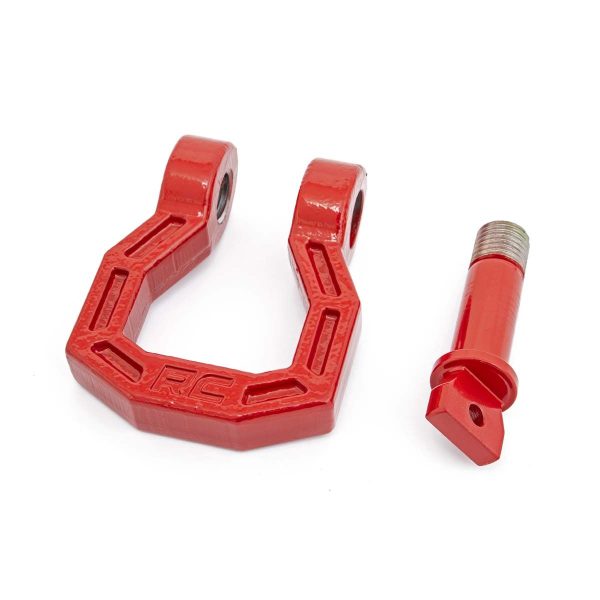 Rough Country D-Ring - Forged - Pair - Red