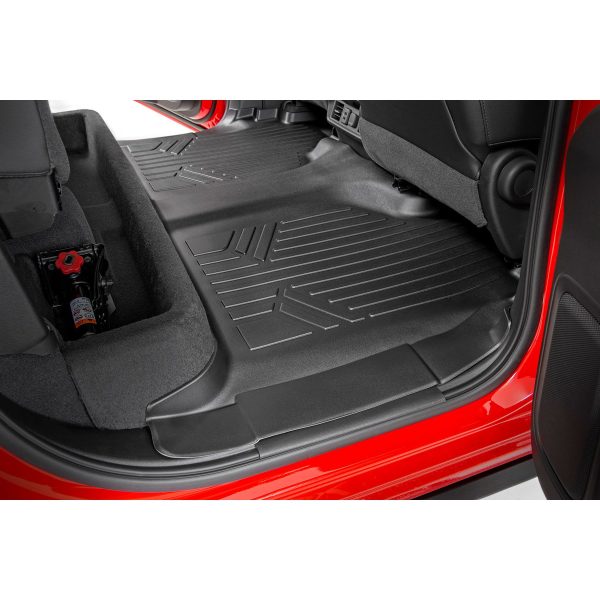 Floor Mats - FR & RR - OV Hump - Crew - wo underseat storage - Chevy GMC 1500 2500HD 3500HD (19-24)