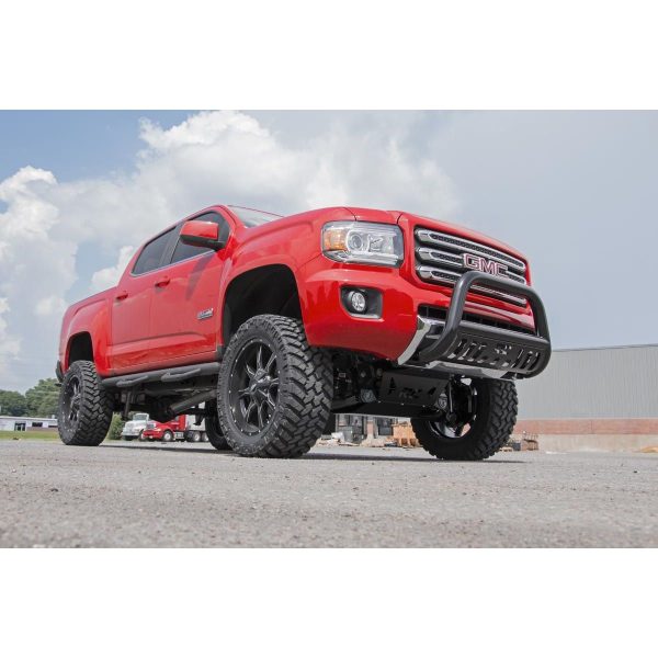 Rough Country Black Bull Bar - Chevy GMC Canyon Colorado 2WD 4WD (2015-2022)