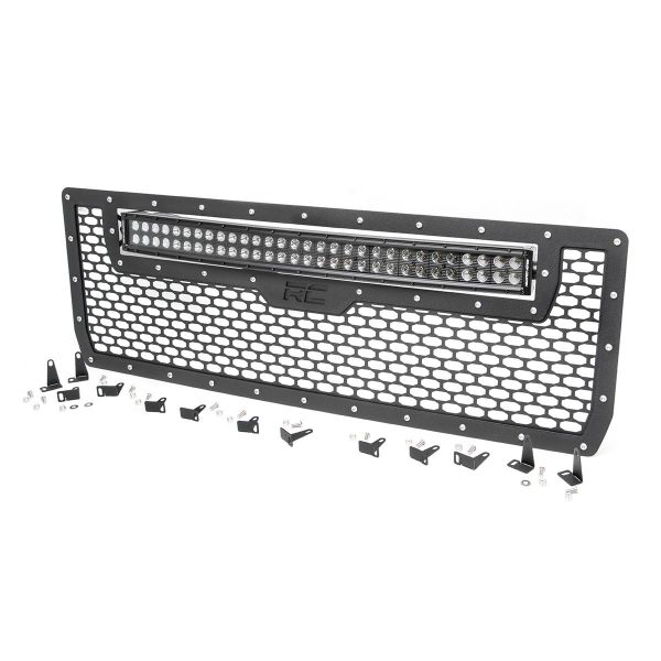 Mesh Grille - 30" Dual Row LED - Black - GMC Sierra 1500 (14-15)