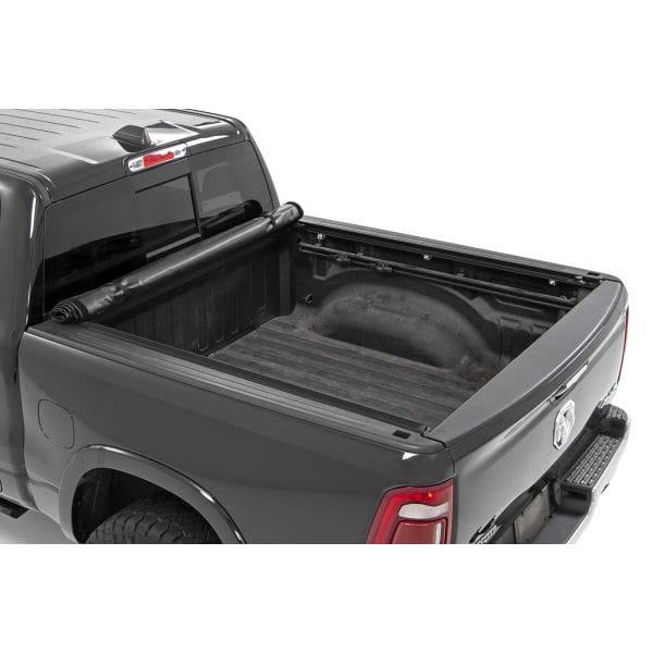 Rough Country Soft Roll Up Bed Cover - 5'7 in Bed - No Rambox - Ram 1500 (19-23) 1500 TRX (21-23)