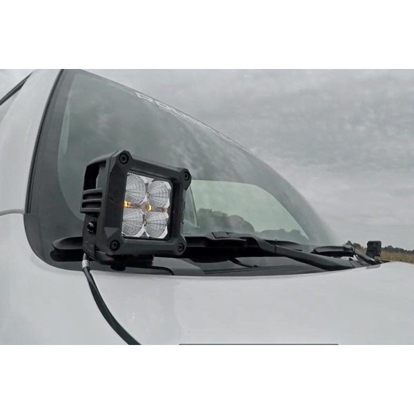 LED Light Kit - Ditch Mount - 2" Black Pair - Amber DRL - Toyota 4Runner (10-23)