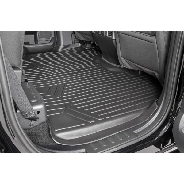 Rough Country Floor Mats - FR & RR - FR Buckets - Ford F-150 (15-23) F-150 Lightning (2022)