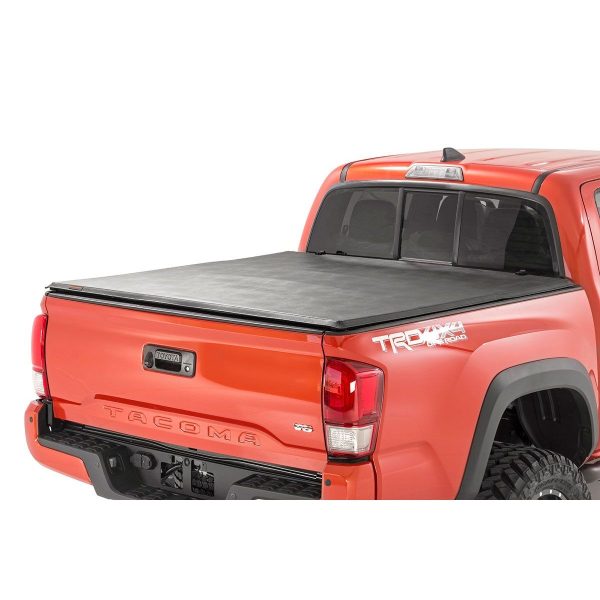 Rough Country Bed Cover - Tri Fold - Soft - 5' Bed - Dbl Cab - Toyota Tacoma (16-23)