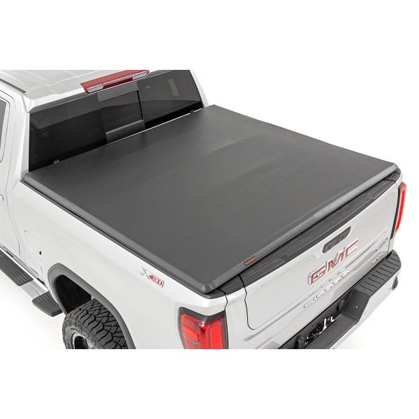 Rough Country Bed Cover - Tri Fold - Soft - 5'9 in Bed - Chevy GMC 1500 (19-23)