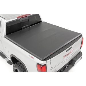 Rough Country Bed Cover - Tri Fold - Soft - 6'7 in Bed - Chevy GMC 1500 (19-23)