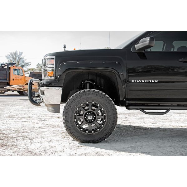 Rough Country Pocket Fender Flares - 5.8 Ft Bed - Chevy Silverado 1500 (14-15)