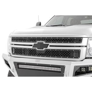 Rough Country Mesh Grille - Chevy Silverado 2500 HD 3500 HD 2WD 4WD (2011-2014)