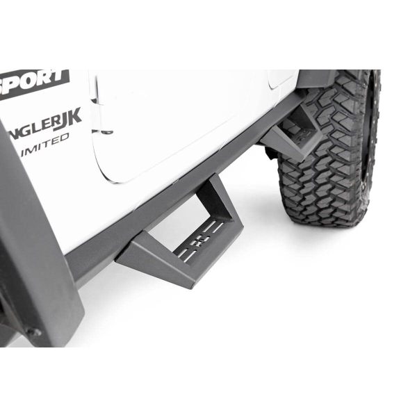 Rough Country Contoured Drop Steps - 4 Door - Jeep Wrangler JK 2WD 4WD (07-18)