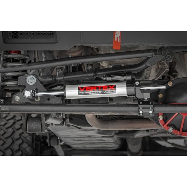 Rough Country Vertex Steering Stabilizer - Pass-Through - Jeep Wrangler JK (07-18)