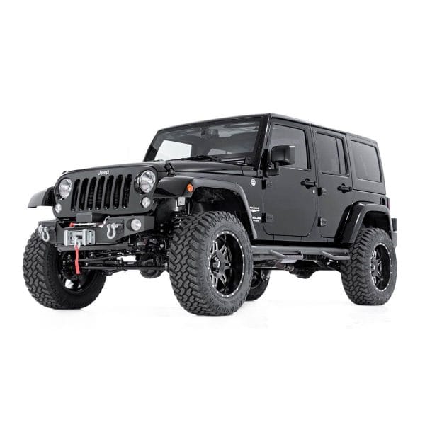 Rough Country Front Hybrid Stubby Bumper - Fog Mounts - Jeep Wrangler JK (07-18)