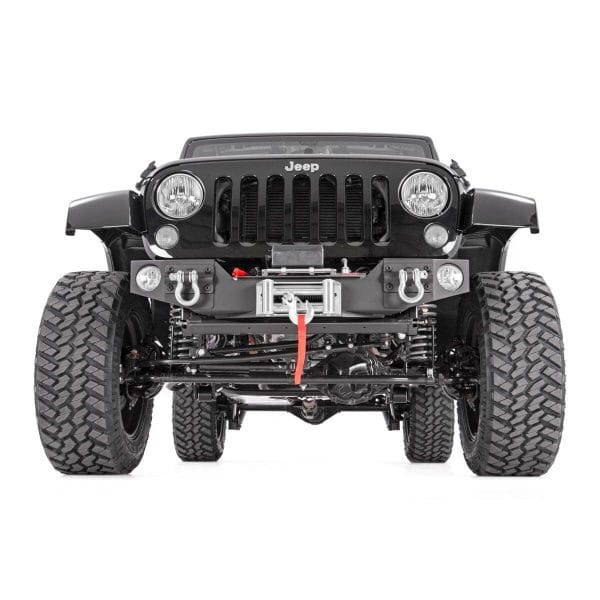 Rough Country Front Hybrid Stubby Bumper - Fog Mounts - Jeep Wrangler JK (07-18)