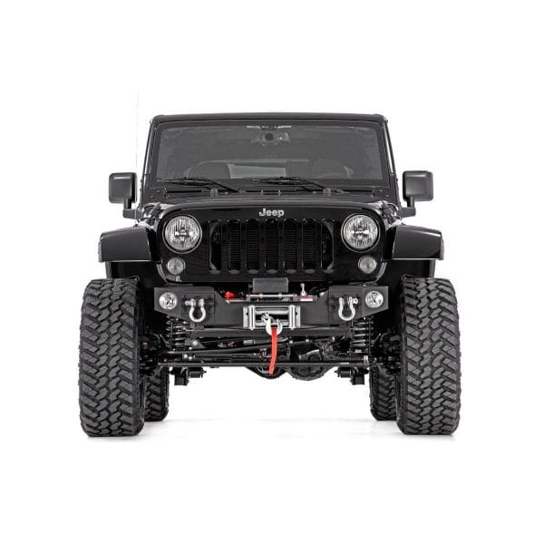 Rough Country Front Hybrid Stubby Bumper - Fog Mounts - Jeep Wrangler JK (07-18)