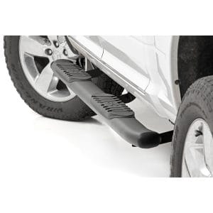 Rough Country Oval Nerf Step - Crew Cab - Black - Ram 1500 (10-18) 2500 (10-23)