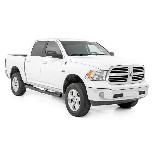 Rough Country Oval Nerf Step - Crew Cab - Black - Ram 1500 (10-18) 2500 (10-23)