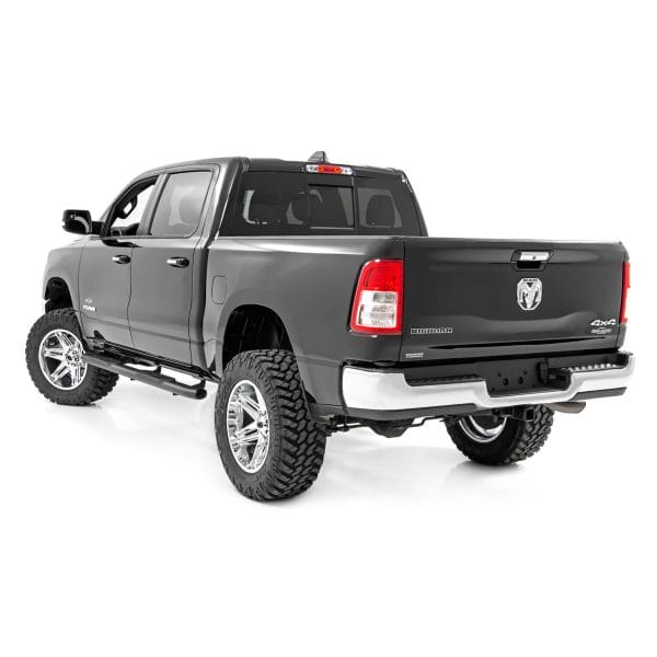 Rough Country Oval Nerf Step - Crew Cab - Black - Ram 1500 (19-23) 1500 TRX (21-23)