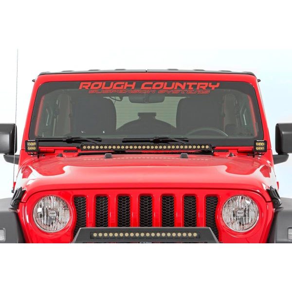 Jeep 30-inch LED Hood Kit (18-21 Wrangler JL, 20-21 Gladiator JT - Chrome-Series)