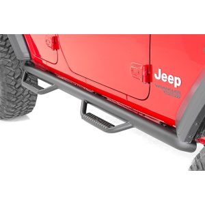 Rough Country Nerf Steps - Wheel to Wheel - 4 Door - Jeep Wrangler JL 4WD (18-23)