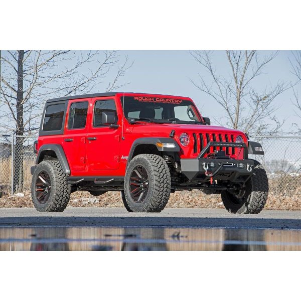 Rough Country Nerf Steps - Wheel to Wheel - 4 Door - Jeep Wrangler JL 4WD (18-23)