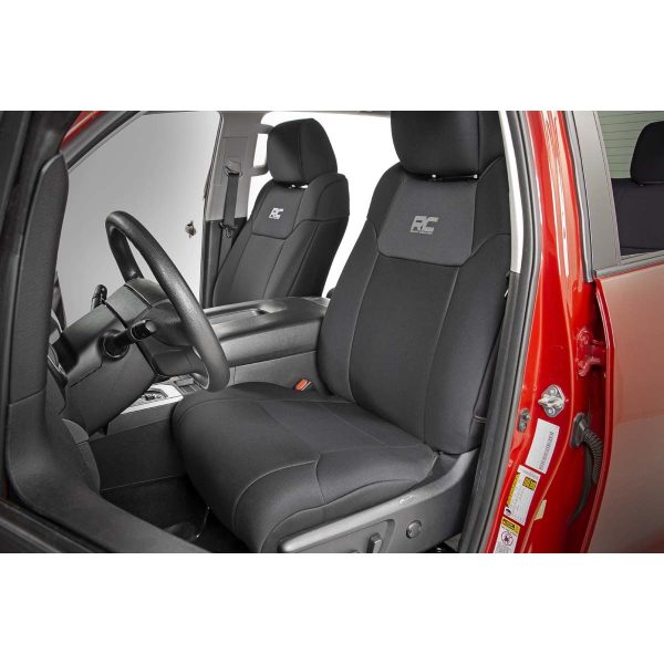 Rough Country Seat Covers - FR w Console Cover and Rear - Toyota Tundra (14-21)