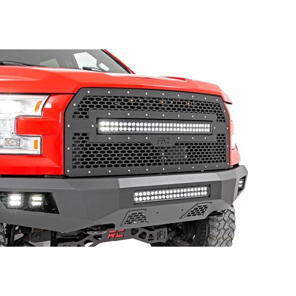 Rough Country LED Light - Mesh Grill Mount - Amber Marker - Ford F-150 (15-17)