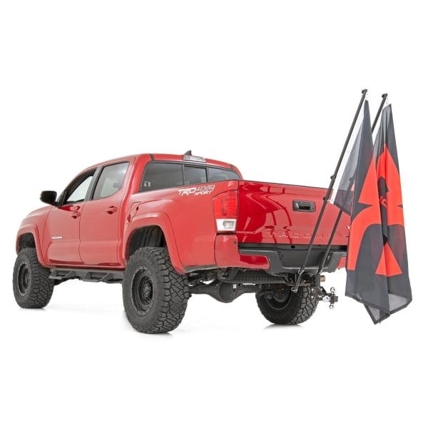 Rough Country Flag Pole Holder - Dual - 2 Inch Hitch