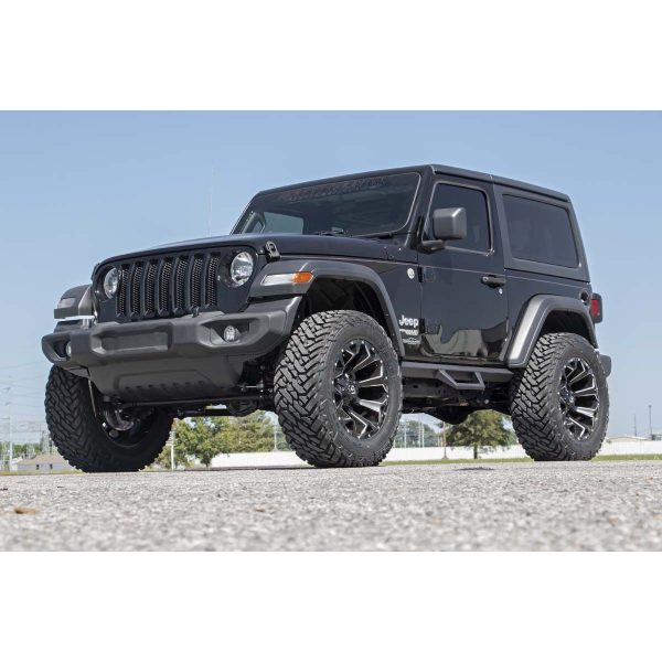 Rough Country Contoured Drop Steps - 2 Door - Jeep Wrangler JL 4WD (2018-2023)