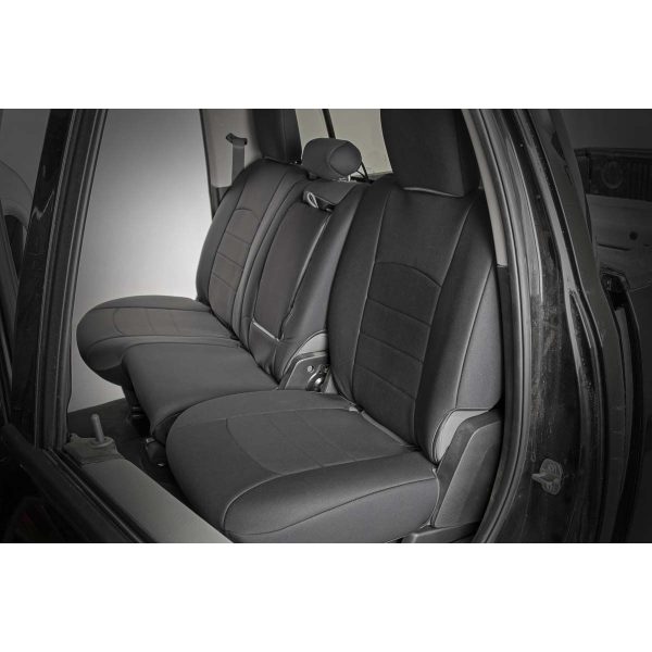 Rough Country Seat Covers - FR Bucket RR w Arm Rest - Ram 1500 (09-18) 2500 (10-18)