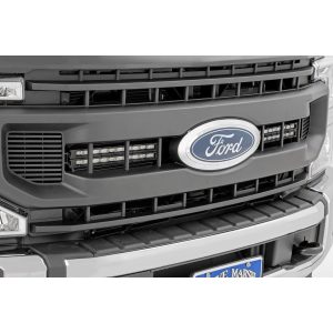 LED Light Kit - Grille Mount - 10 Inch Black - Slimline - Ford F-250 Super Duty (20-22)