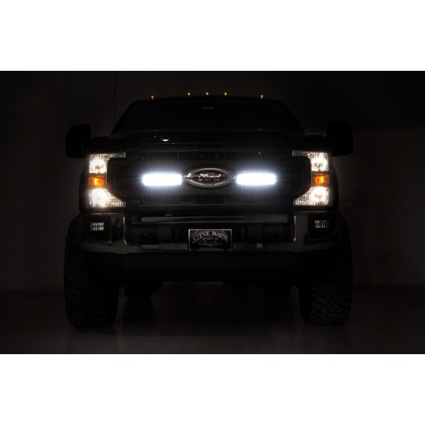 LED Light Kit - Grille Mount - 10 Inch Black - Slimline - Ford F-250 Super Duty (20-22)