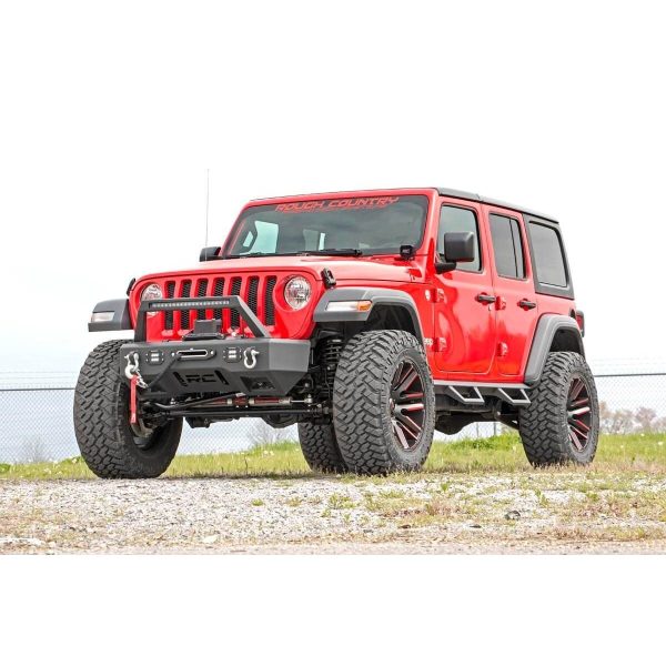 Rough Country Contoured Drop Steps - 4 Door - Jeep Wrangler 4xe (21-23) Wrangler JL (18-23)