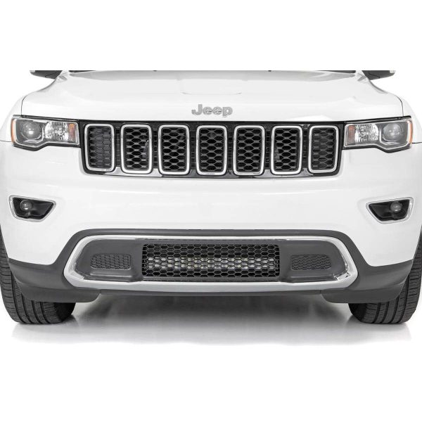 LED Light Kit - Bumper Mount - 20" Chrome Dual Row - White DRL - Jeep Grand Cherokee WK2 (11-20)