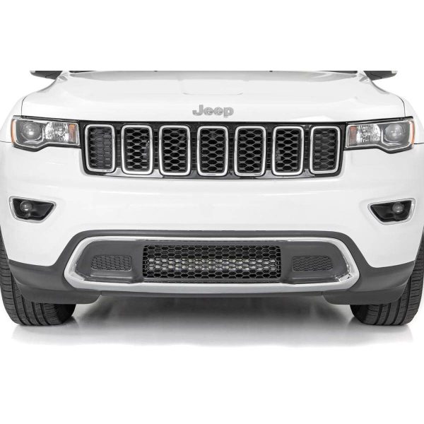 LED Light Kit - Bumper Mount - 20" Black Dual Row - White DRL - Jeep Grand Cherokee WK2 (11-20)