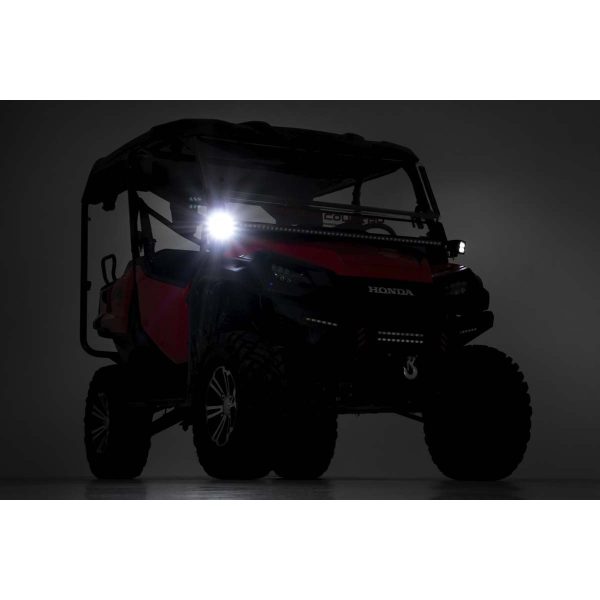 LED Light Kit - Cage Mount - 2" Chrome Pair - Wide Angle - Honda Pioneer (16-22)